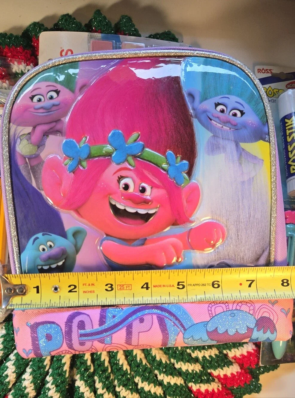 Dreamworks Troll's Lunchbox with School Supplies Markers & Pencils Bundle